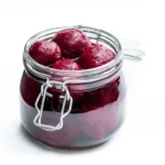 Baby beetroot ready for fermentation in a jar